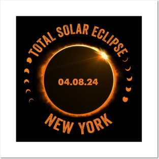 New York Total Solar Eclipse 2024 American Totality April 8 Posters and Art